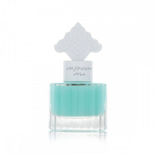 Worood Oud Fragrances Floral Woody Musk Fragrance in a Stylish Aqua Bottle with Decorative Cap